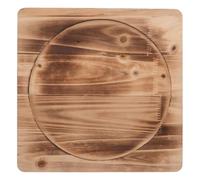 Veemoon Dessous de Plat en Bois Naturel 30x30 Cm Résistant la Chaleur, Tapis Isolant Ignifugé pour Poêle à Bois et Barbecue, Support Portable pour Cuisson Extérieure et Camping