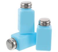 Veemoon Distributeur Antistatique à Pression 180 Ml Lot de 3 Flacons Rechargeables avec Bouchon Métal, Pompe Dosage Précis, Solvant et Lotion, Portable Usage Laboratoire et Extérieur