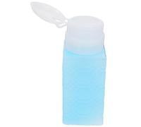 Veemoon Distributeur De Dissolvant Pour Vernis à Ongles Pressé 250 Ml Carré Bleu, Flacon Distributeur De Démaquillant De Voyage Verrouillable, Récipient Portable Pour Nail Art
