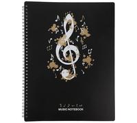 Veemoon Dossier de Partitions de Musique A4 en Pp Noir, Capacité 30 Pages, Léger et Adapté pour Partitions et Fichiers, pour Orchestre et Groupe Musical