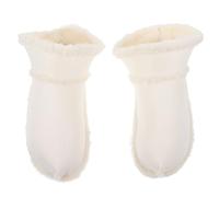 Veemoon Doublure de Pantoufles Femme en Peluche Blanche, Semelles Chaudes et Confortables, Faciles à Enfiler, pour Activités Extérieures et Marche