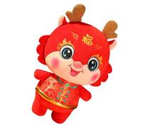 Veemoon Dragon en Peluche 20 Cm pour Nouvel an Chinois Dragon du Nouvel an Doux en Coton PP Poupée Décorative Chinoise pour Garçon et Filles et Décoration Festive