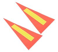 Veemoon Drapeau de Sécurité Cycliste Réfléchissant Orange 20,2x45,2 Cm, Lot de 2 Fanions pour Vélo Garçon et Filles Compatible Tige 6 Mm, Accessoires Vélo Trottinette et Poussette