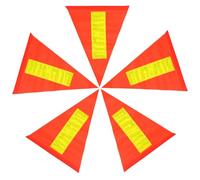 Veemoon Drapeau De Sécurité Réfléchissant Pour - Ensemble De 5 Pièces - Drapeau Triangulaire Orange Pour Enfants Avertissement De Visibilité