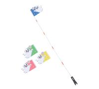 Veemoon Drapeau de Vélo Blanc avec Support en Fer Stable Base, Tissu Résistant Toutes Saisons, Design Fantôme Mignon pour Garçon et Filles, Accessoire pour École et Quartier