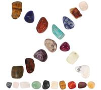 Veemoon Échantillons de Pierres de Cristal Naturelles 24 Pièces Minéraux Bruts Multicolores Matériel Pédagogique Géologie Pierres Décoratives de Chakra Accessoires Maison et Contemplation