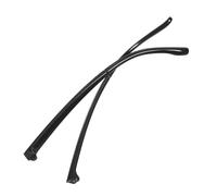 Veemoon Embouts Auriculaires pour Lunettes Universels Tr Double Dent Concave et Plate 1 Paire Finition Noir Brillant Branches de Remplacement Compatibles pour Lunettes de Soleil