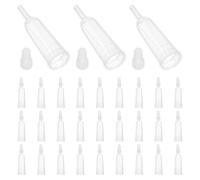 Veemoon Embouts de Distribution pour de 1 à 3 Ml 50 Pièces Tpe Transparent Remplacement Protection des Doigts Application Liquide d'Effort Accessoire Pratique