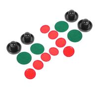 Veemoon Ensemble 2 Palets Hockey sur Glace 76 Mm Bleu Foncé 4 Palets 51 Mm Rouges 2 Pagaies Flanelle pour Table Air Hockey Accessoires Fête et Jeu D’Arcade