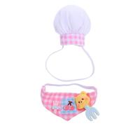 Veemoon Ensemble 2 pièces : Toque et Tablier de Chef Perroquet, | Chapeau de chef cuisinier tricoté à la main, petit animal, avec sangle ajustable, accessoire de déguisement pour Halloween