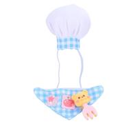Veemoon Ensemble 2 pièces : Toque et Tablier de Chef Perroquet, | Chapeau de chef cuisinier tricoté à la main, petit animal, avec sangle ajustable, accessoire de déguisement pour Halloween