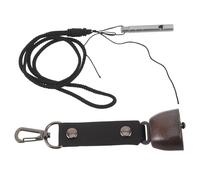 Veemoon Ensemble Clochette Anti-Ours Bruyante en Métal avec Sifflet de Survie Gris et Noir, Accessoire Randonnée Sécurité Extérieure, Équipement Survie Camping pour Activités Plein Air