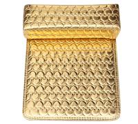 Veemoon Ensemble Coussin Mains Manucure en Cuir Pu Doré à Motif Cœur, Coussinet de Poignet Carré, Support Confortable pour Salon de Beauté et Nail Art