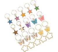Veemoon Ensemble de 20 Pinces à Tresse en Alliage de Zinc Formes, Étoile et Arbre de Vie, Accessoire Coiffure Femme Adapté à Tous Types de Cheveux pour Occasions Variées
