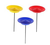 Veemoon Ensemble de 3 Assiettes Chinoises de Jonglage Colorées avec Baguettes, Jeu D'adresse pour Garçon et Filles et Spectacles, Kit Jonglerie Léger pour Entraînement Sensoriel