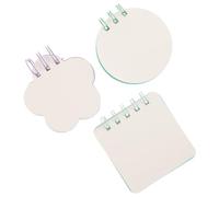 Veemoon Ensemble de 3 Blocs-notes Fantaisie en Silicone et Papier, Format Portable Design Cartoon Mignon, pour Réunions et Voyages