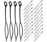 Veemoon Ensemble De 30 Crochets Ergonomiques Tunisiens Taille Courte Plastique Robuste Pour Tresses, Dreadlocks Et Perruques Portable Et Polyvalent Accessoires Coiffure Professionnels