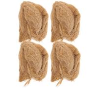 Veemoon Ensemble de 4 Allume-Feu Naturels en Jute Outil d'Allumage pour Feu d'Extérieur Allume-Feu de Camping Résistant pour Camping Barbecue et Survie en Plein Air