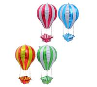 Veemoon Ensemble de 4 Ballons en Film D'aluminium Forme Montgolfière, Décoration Élégante pour Fête D'anniversaire et Accessoires Photo Résistants