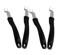 Veemoon Ensemble de 4 Lève-grilles en Acier Inoxydable 22 Cm Poignée Longue pour Barbecue, Accessoires Cuisine en Plein Air, Pince de Levage pour Grille de Four et Barbecue Électrique,