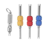 Veemoon Ensemble de 4 outils pour démonter les obus de valve de pneu : outil de changement rapide de l’obus de valve pour l’entretien des systèmes de de voiture et de vélo