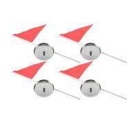 Veemoon Ensemble de 4 Trous de Golf en Métal 10 Cm avec Drapeaux pour Putting, Accessoire D'entraînement Intérieur et Extérieur, Coupe de Green de Golf Portable pour Amélioration