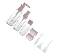 Veemoon Ensemble de 8 Flacons de Maquillage de Voyage 50 Ml Mini Bouteilles en Plastique Étanches avec Pulvérisateur Portables pour Lotion Shampoing Gel Bain