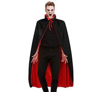 Veemoon Ensemble de Costumes de Vampire Unisexe Adulte avec Cap à Capuche Réversible Manteau de Mascarade Réversible Noir Et Rouge Manteau de Cosplay pour La Fête de Noël D' Halloween
