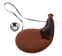 Veemoon Ensemble de gourde en cuir PU espagnol, style mongol, comprenant une tasse en métal et une poche à boisson traditionnelle pour le vin ou l'eau.