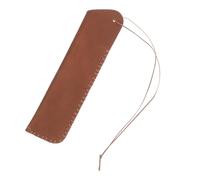 Veemoon Ensemble De Stylo à Chute De Vache Rétro Porte-Stylo Vintage Porte-Stylo à Double Case De Stylo à Plume Douce Cas De Protecteur Plumier Peau De Vache Brun Foncé