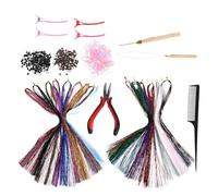 Veemoon Ensemble D'Extensions De Cheveux Colorées Accessoires De Coiffure Scintillants Guirlandes Pour Festivals Mèches Brillantes Accessoires Pour Cheveux Féeriques Kit