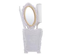 Veemoon Ensemble Peignes Antistatiques Taille Moyenne Pvc Blanc Miroir Portable Coiffure Unisexe pour Massage Cuir Chevelu Usage Salon Beauté