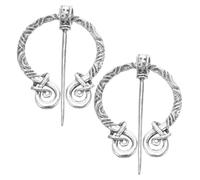 Veemoon Épingle Viking Vintage en Alliage de Zinc, Boucle de Ceinture Unique, 2 Pièces, Style Robuste, pour Activités en Plein Air et Occasions Diverses