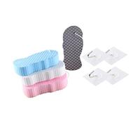 Veemoon Éponge de Bain Exfoliante Garçon Fille Douce et Résistante avec Crochet Lot de Multicolores pour Bain Confortable et Nettoyage Délicat