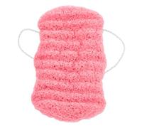 Veemoon Éponge de Bain Exfoliante Rouge Boule de Bain Manuelle pour Corps Nettoyage Mousse Riche pour Garçon Fille Adulte et Personnes Agées