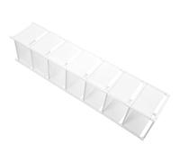 Veemoon Étagère à Chaussures Pliable 8 Niveaux Blanche Support de Rangement Gain de Place pour Entrée et Coin Organisateur Multifonctionnel Robuste pour Maison et Appartement