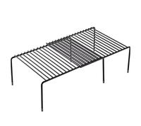 Veemoon Étagère Cuisine Extensible en Fer Noir, Organiseur de Placard Multifonction pour Rangement D’ustensiles et Bouteilles, Étagère Empilable sur Pied, Meuble Rangement Pratique