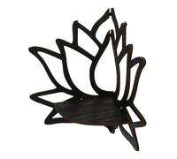 Veemoon Étagère Murale d Angle Bois Ajouré Support de Rangement Polyvalent pour Décoration et Affichage Étagère Flottante Compacte pour Cristaux et Objets Décoratifs