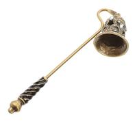 Veemoon Éteignoir à Bougie en Métal Orné de Strass et Fleurs Outil pour Éteindre Les Bougies Long Manche 19X6X4 CM Accessoire Domestique Pratique pour Bougies Parfumées et Décoratives