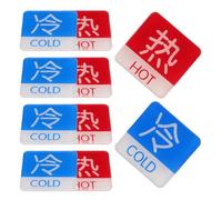 Veemoon Étiquettes Autocollantes Eau Chaude et Froide 10 Pièces en Acrylique Transparent pour Robinets Salle de Bain Cuisine, Indicateurs Adhésifs Température Résistants à L’humidité,
