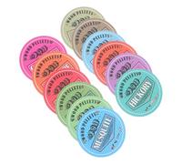 Veemoon Étiquettes Autocollantes pour Granulés de Barbecue, Lot de 12 Feuilles Pvc Résistantes à L'eau, Format Grand 100 Mm, pour Seaux de Rangement et Organisation des Saveurs