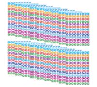 Veemoon Étiquettes Autocollantes Rondes Numérotées 20 Mm, 50 Feuilles Colorées en Papier Couché, Adhésives Multi-usages pour Organisation Bureau, Inventaire Ménager et Classement Scolaire