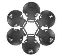 Veemoon Étiquettes Numérotées en Plastique pour Couvre-Chefs de Golf, Lot de 6 Pièces, Design Rotatif Circulaire, Identification Facile des Clubs de Parcours et Drivers, Accessoires Golf