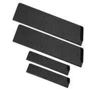 Veemoon Étui à Couteaux 4 Pièces en Plastique Noir Floqué Protège-Lame pour Couteaux Cuisine 5 et 8 Protection Anti-Rayures et Rangement Sécurisé pour Camping et Usage Quotidien