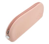 Veemoon Étui à Pinceaux de Maquillage en Silicone Sûr et Fiable Fermeture Éclair, Pochette Rose Compacte pour Escapades de W nd