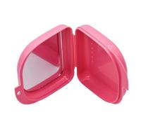 Veemoon Étui de Contention Dentaire Portable avec Miroir, Boîte de Rangement pour Prothèses Dentaires en Plastique Rigide, Taille Compacte, Protection Aérée et Inodore, Couleur