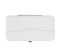Veemoon Étui de Rangement Blanc pour Pinces à Épiler de Précision et Outils de Maquillage, Trousse Compacte Compartiments Multiples, Porte-Pince pour Extensions de Cils, Paquet de Voyage