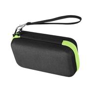 Veemoon Étui de Transport Portable en Eva Antichoc pour Thermomètre Frontal avec Fermeture Éclair Classique et Lanière de Rangement Pratique Noir et Vert