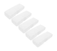 Veemoon Étui de Voyage Rigide Transparent pour Rasoir Manuel - Coffret Portable 5 Pièces en Plastique - Protection Renforcée et Organisateur Compact pour Accessoires de Rasage 145 X 5 X