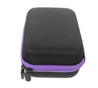 Veemoon Étui Rigide de Rangement pour Insuline 15 Emplacements 10 Ml, Protection Antichoc avec Insert Éponge, Étui Isotherme Portable Noir Violet, Organiseur de Voyage pour Diabétiques